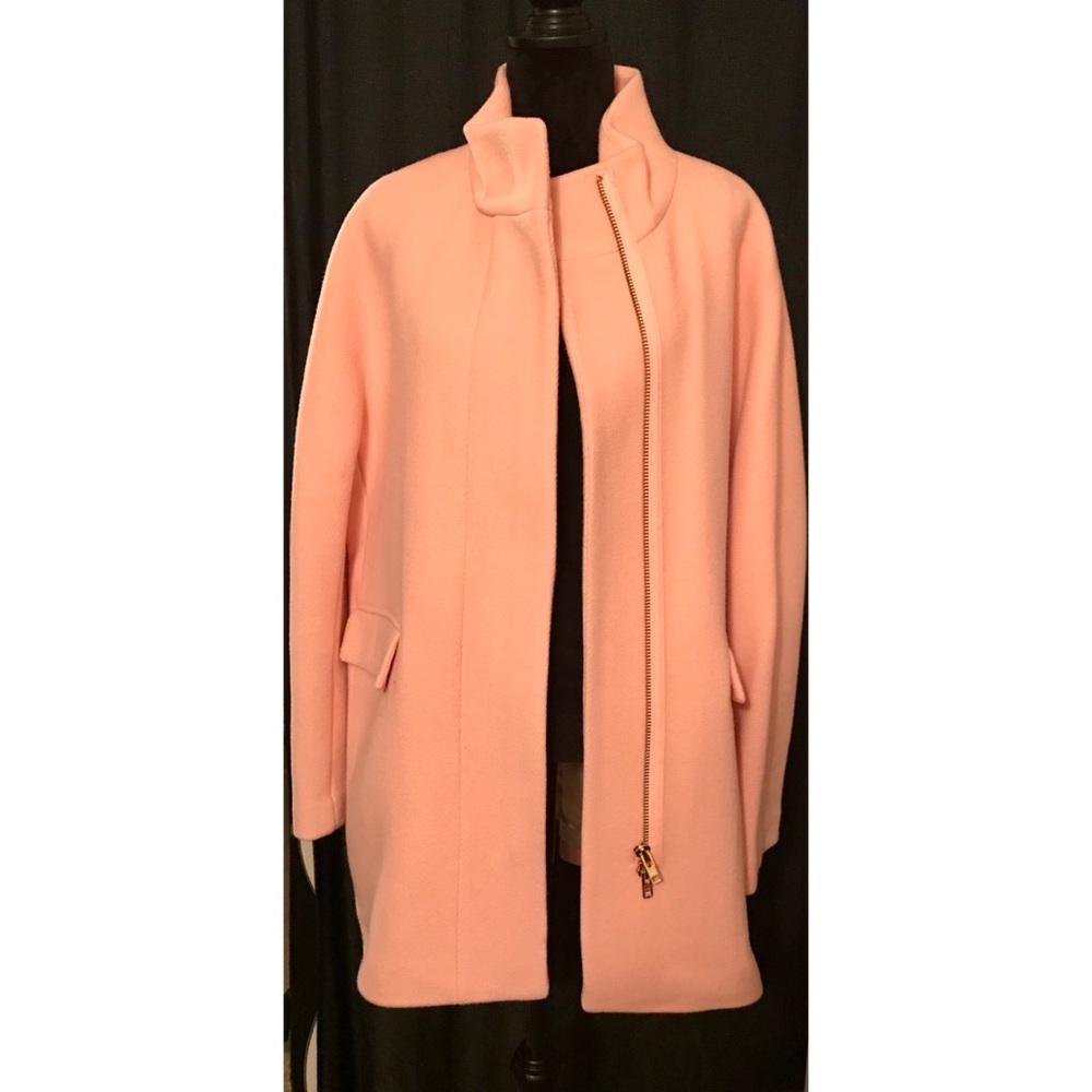 NEW J CREW Cloth Cocoon Coat Gossamer Peach/Pink